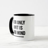 Mug Typographie noire Motivational Daily Reminder (Devant gauche)