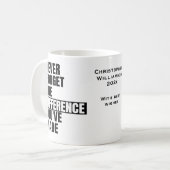 Mug Typographie N'oubliez jamais le Merci de retraite (Devant gauche)