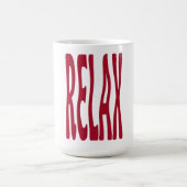 Mug Typographie ondulée rétro rouge Relax Aesthetic Ar (Centre)