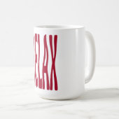 Mug Typographie ondulée rétro rouge Relax Aesthetic Ar (Devant droit)