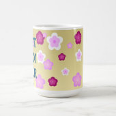 Mug Typographie or moderne nom monographique floral (Centre)