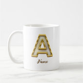 Mug Typographie originale A Monogram Gold (Gauche)