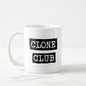 Mug Typographie orpheline de club de clone du noir | (Gauche)