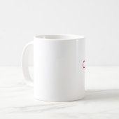 MUG TYPOGRAPHIE PAIX JOIE AMOUR NOËL (Devant gauche)