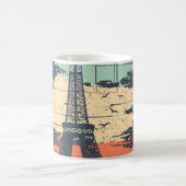 Mug Typographie parisienne : affiche Eiffel abstraite. (Centre)
