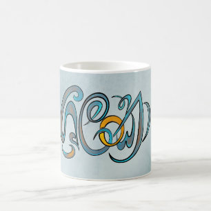 Mug Typographie peinte à la main au Sri Lanka