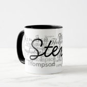 Mug typographie personnalisée (Devant gauche)