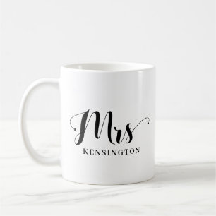 Mug Typographie personnalisée de la mariée nouvellemen