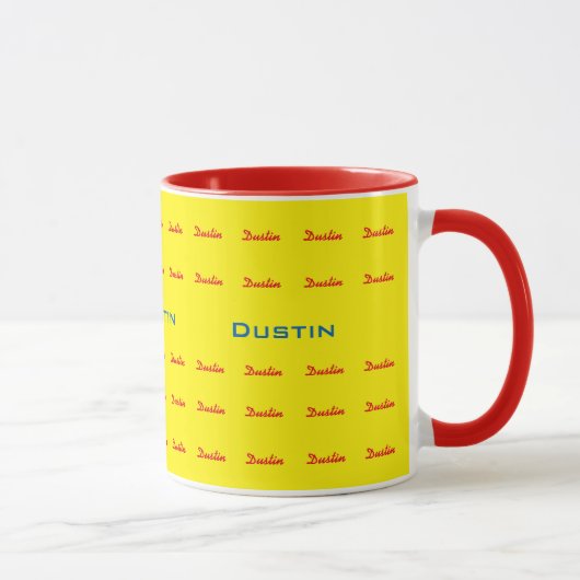Mug typographie personnalisée jaune (Droite)