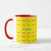 Mug typographie personnalisée jaune (Gauche)