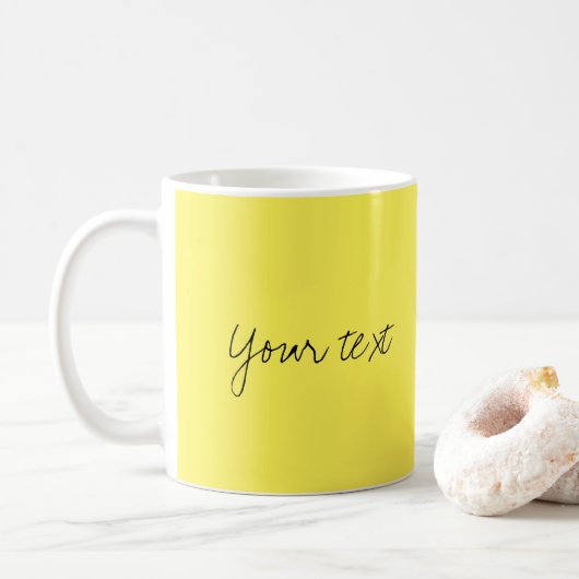Mug Typographie personnalisée Texte ou nom Modern Cute (Avec donut)