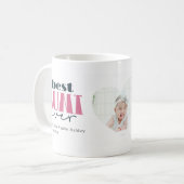 Mug Typographie photo de la meilleure tante jamais (Devant gauche)