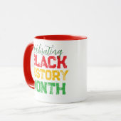 Mug Typographie pour le Mois de l'histoire des Noirs (Devant gauche)