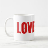 Mug Typographie Red LOVE (Gauche)