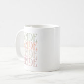 Mug Typographie Rétro Mariée Fête de Mariage Douce et (Devant gauche)