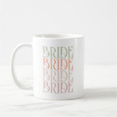 Mug Typographie Rétro Mariée Fête de Mariage Douce et (Gauche)