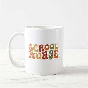 Mug Typographie Rétro Personnalisée d'Infirmière Scola