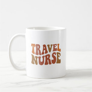 Mug Typographie Rétro Personnalisée pour Infirmière de