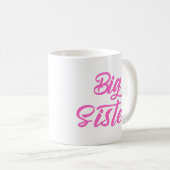 Mug Typographie rose Grande Soeur (Devant droit)