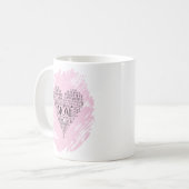 Mug Typographie rose Maman Coeur (Devant gauche)
