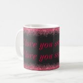 Mug Typographie rose moderne élégante Valentines Jour  (Devant gauche)