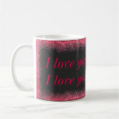 Mug Typographie rose moderne élégante Valentines Jour  (Gauche)
