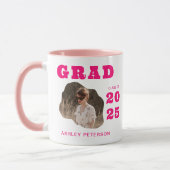 Mug Typographie rose moderne Retro Diplôme photo (Gauche)