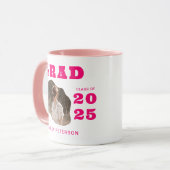 Mug Typographie rose moderne Retro Diplôme photo (Devant gauche)