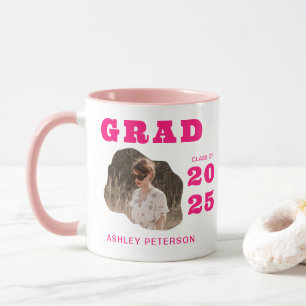 Mug Typographie rose moderne Retro Diplôme photo