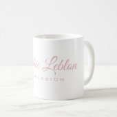 Mug Typographie rose vierge blanche (Devant droit)