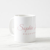 Mug Typographie rose vierge blanche (Devant gauche)