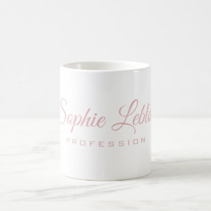 Mug Typographie rose vierge blanche