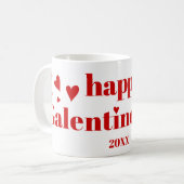 Mug Typographie rouge Joyeux Jour des Galentines (Devant gauche)
