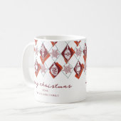 Mug Typographie rouge moderne Joyeux Noël (Devant gauche)