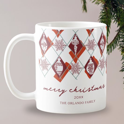 Mug Typographie rouge moderne Joyeux Noël