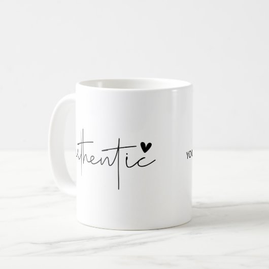 Mug Typographie simple authentique et moderne (Devant gauche)