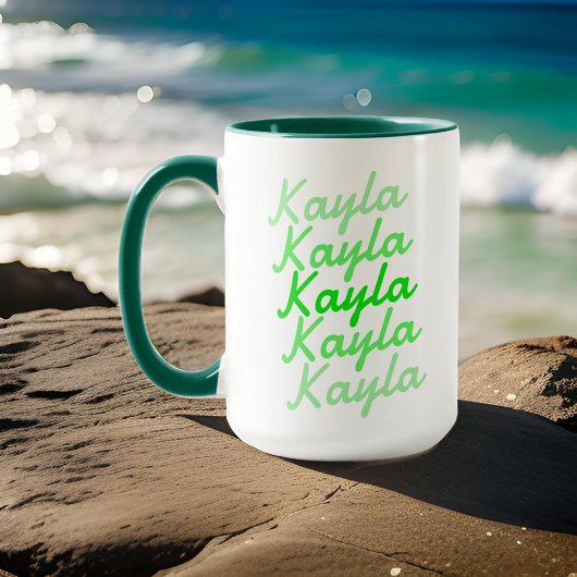 Mug Typographie simple moderne cool Nom 