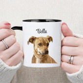 Mug Typographie simple Personnalisée Image de chien pe