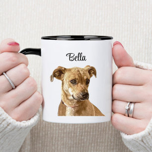 Mug Typographie simple Personnalisée Image de chien pe