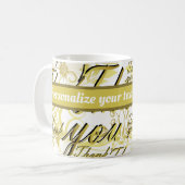 Mug typographie, texte, police, lettrage, calligraphie (Devant gauche)
