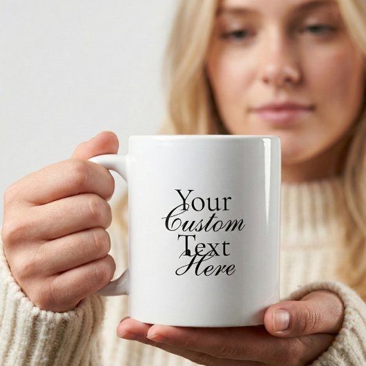 Mug Typographie Votre Citation Serif Et Script