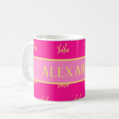 Mug Typographie XOXO Pink Hot Perso (Devant gauche)