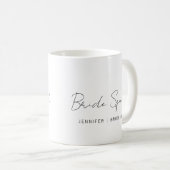 Mug Typography Script Bride Squad Bridesmaid (Devant droit)