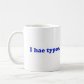 Mug Typos des hae I - bleu (Gauche)