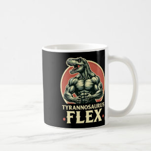 Mug Tyrannosaure bodybuilder drôle Flex Gym T-rex Din