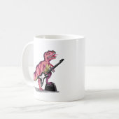 Mug Tyrannosaurus Rex Jouant La Guitare. (Devant gauche)