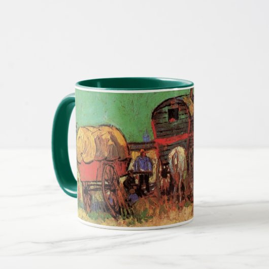 Mug Tziganes avec caravanes par Vincent van Gogh (Devant gauche)