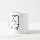 Mug Tzolkin Mago Branco Kin 234 (Devant gauche)