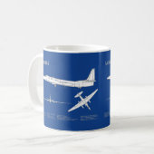 Mug U-2 Dragon Lady - Plan directeur de l'avion ABD (Devant gauche)