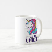 Mug U est pour Unicorn Alphabet (Devant droit)